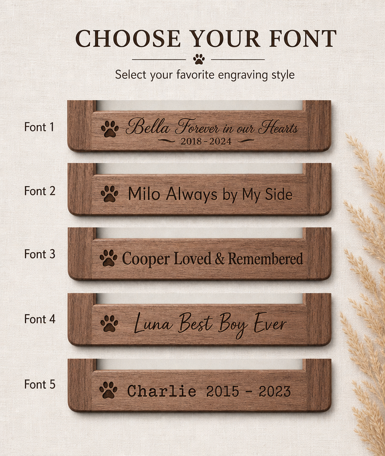 Personalized Pet Memorial Frame Engraved Name Date Gift for Dog Mom Cat Lover Friend Her Sympathy Rainbow Bridge Keepsake with Printed Photo