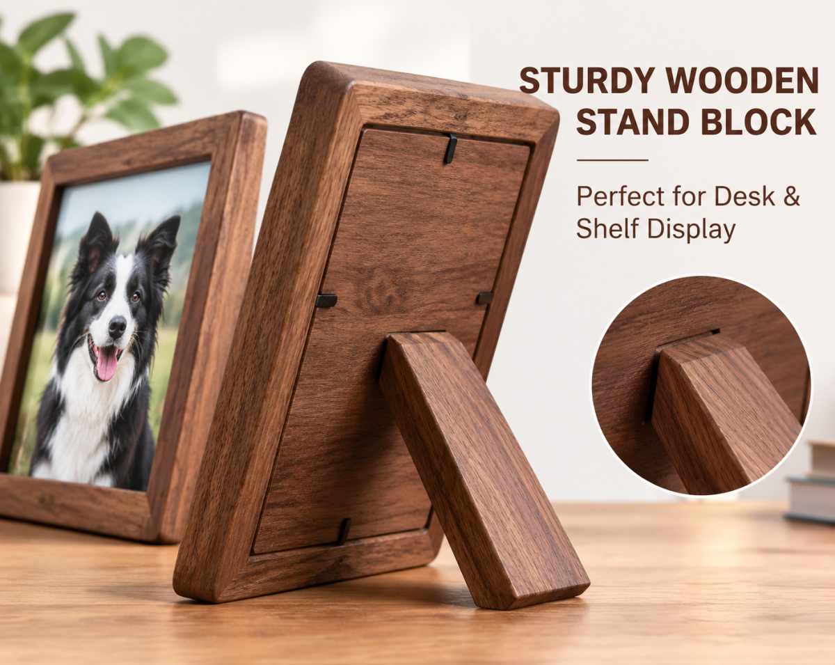Custom Pet Memorial Frame Engraved Name Date Photo, Tribute Gift for Cat Mom Dog Dad Wife Husband, Remembrance Memories Condolence Keepsake