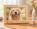Personalized Solid Beech Wood Pet Memorial Frame with Free Photo Print | Rainbow Bridge Keepsake