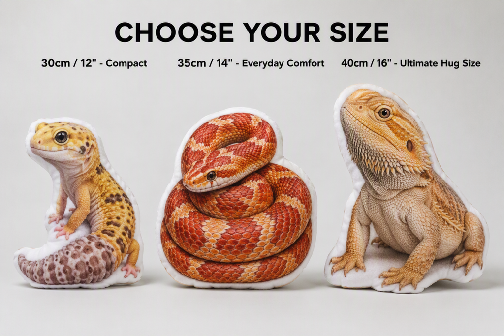 Custom Exotic Pet Photo Pillow - Personalized Double-Sided Shaped Plush Cushion for Reptile, Lizard, Gecko & Snake Lovers
