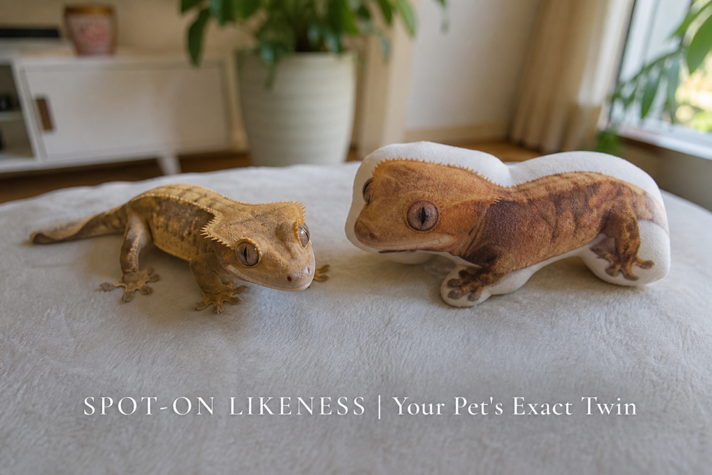 Custom Exotic Pet Photo Pillow - Personalized Double-Sided Shaped Plush Cushion for Reptile, Lizard, Gecko & Snake Lovers